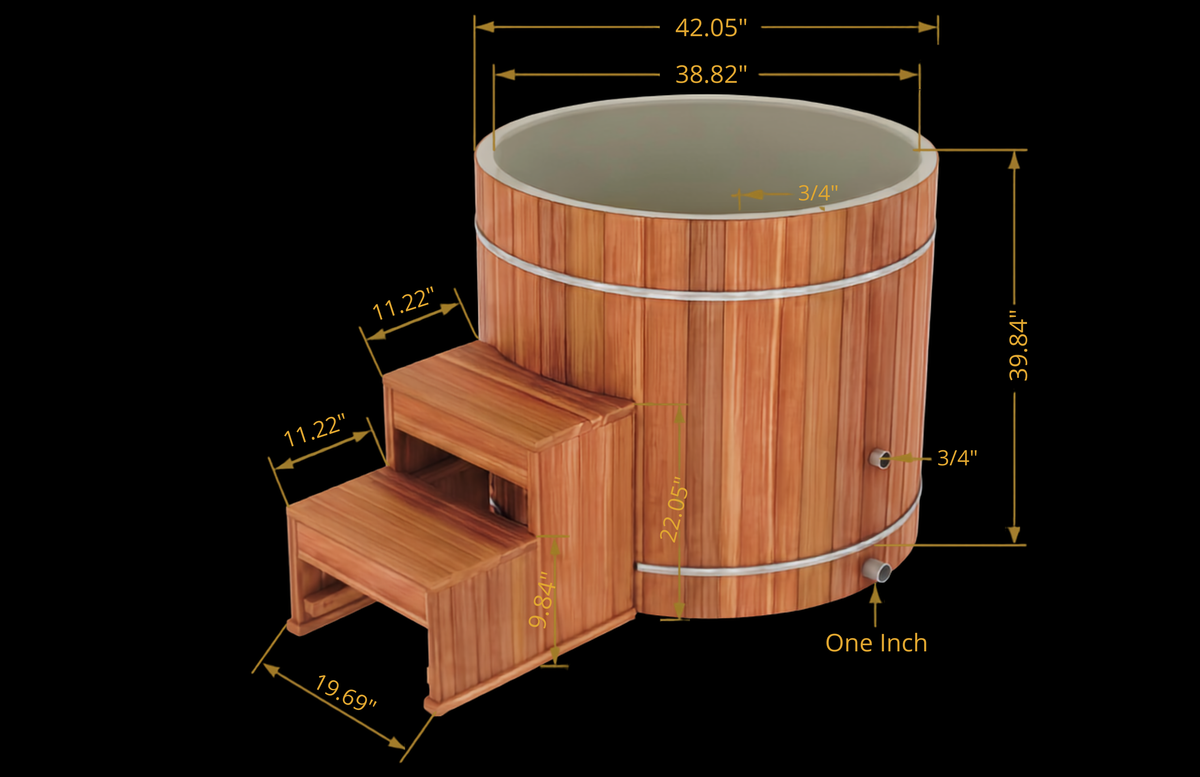 Dynamic Cold Therapy Barrel 304 Stainless Steel Cold Plunge