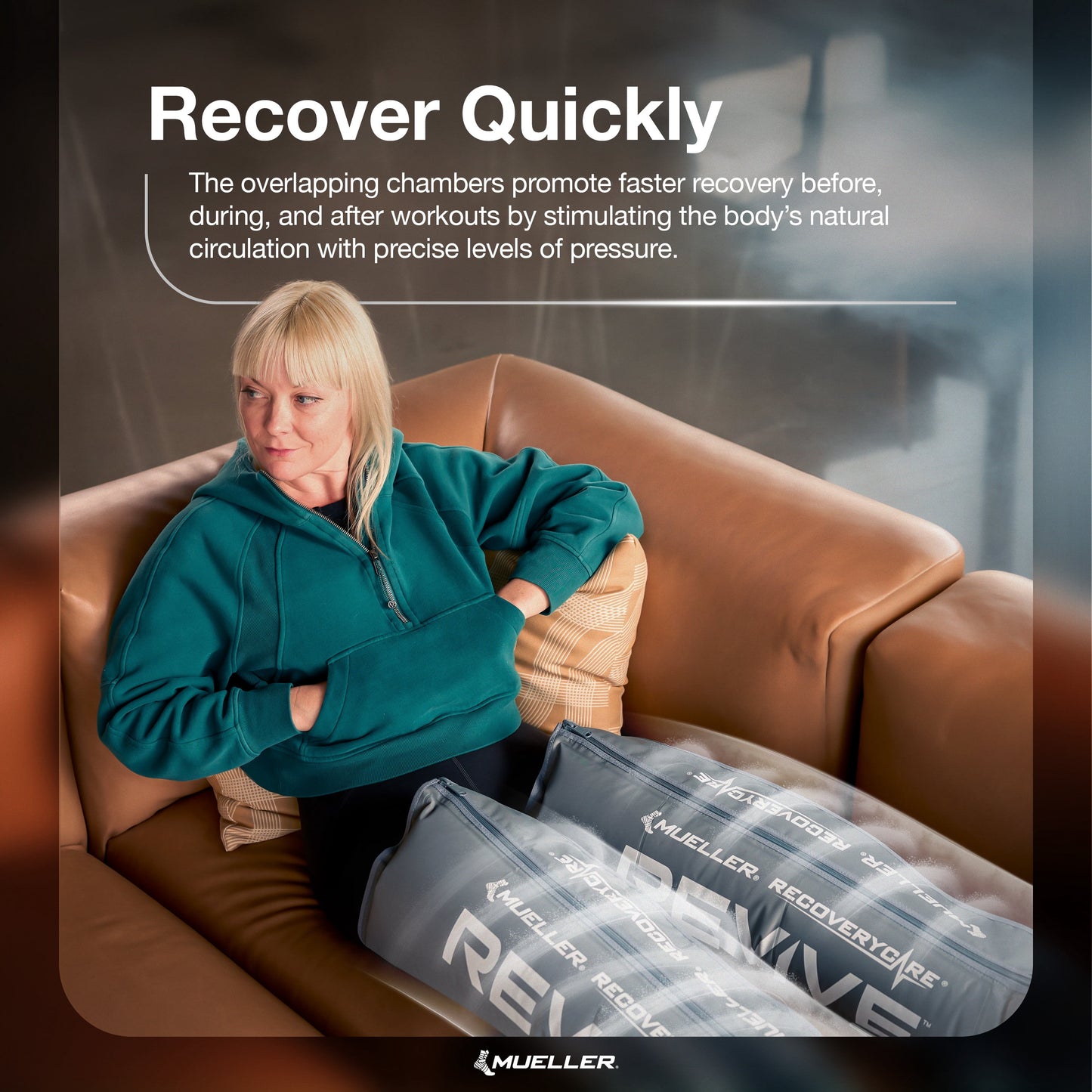Recoverycare REVIVE M4 Gear Pack, Includes Full Leg Compression Boots (Large) & M4 Console, Accelerate Recovery, Reduce Pain and Stimulate Circulation with Air Compression Technology