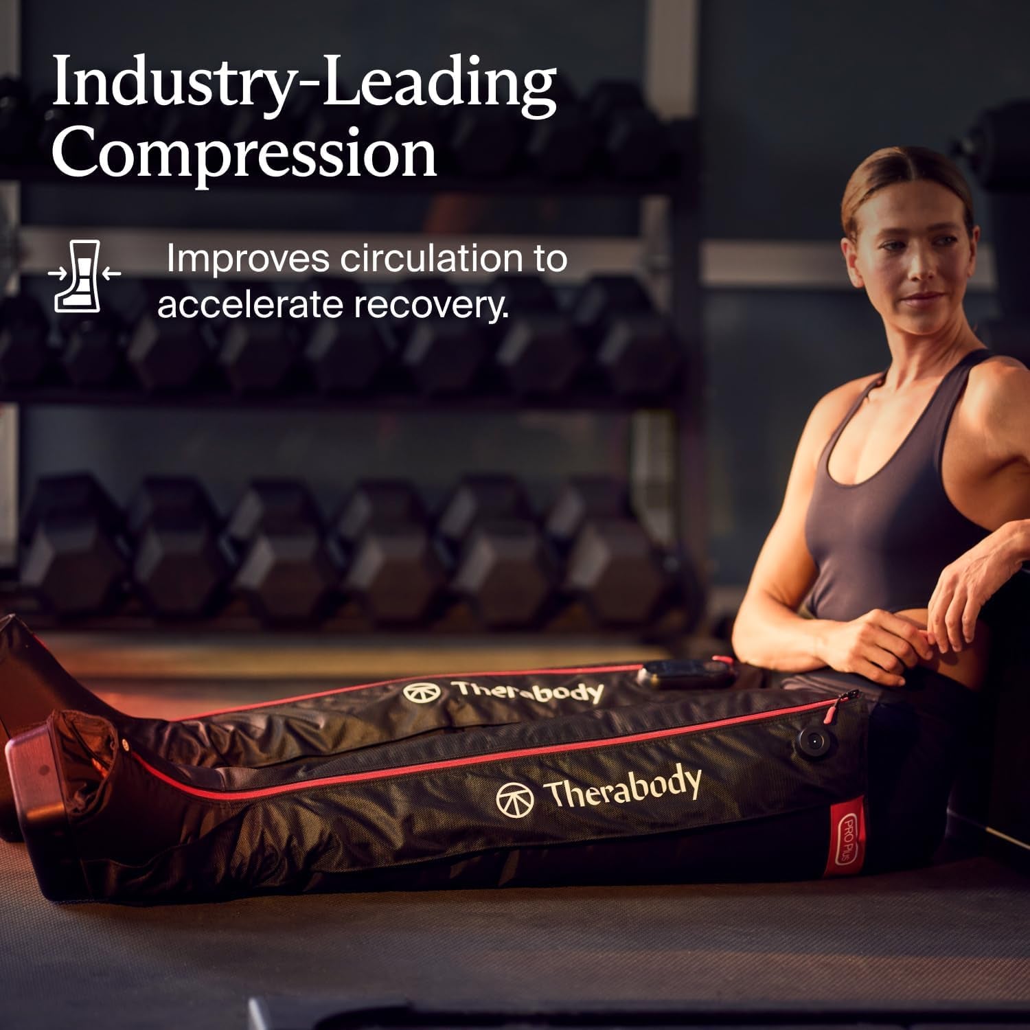Therabody Jetboots PRO plus Wireless LED 3-In-1 Boots | Reg 30-34" Inseam | Compression, Vibration & Infrared LED Reduce Pain, Swelling & Fatigue | Regular 32–37" Leg Length | Measure before Ordering