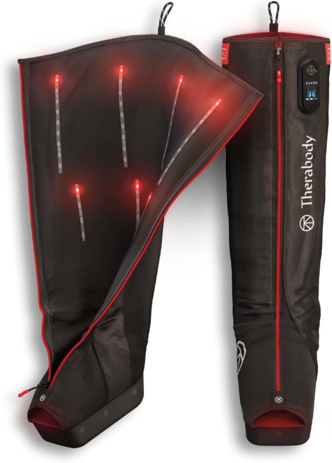 Therabody Jetboots PRO plus Wireless LED 3-In-1 Boots | Reg 30-34" Inseam | Compression, Vibration & Infrared LED Reduce Pain, Swelling & Fatigue | Regular 32–37" Leg Length | Measure before Ordering
