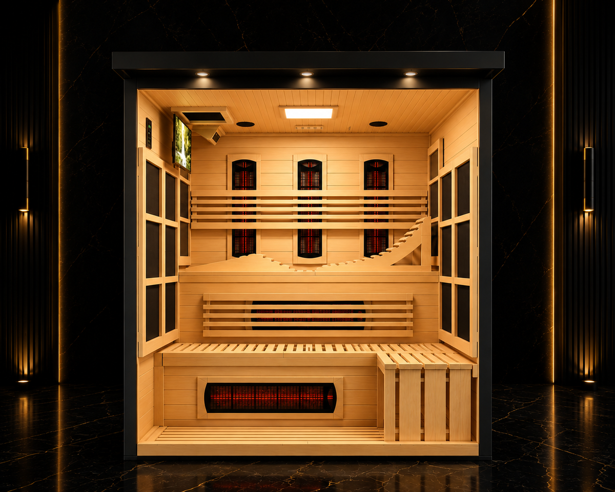 Golden Designs 6-Person Full Spectrum Infrared Sauna – Black Edition
