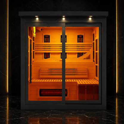 Golden Designs 6-Person Full Spectrum Infrared Sauna – Black Edition