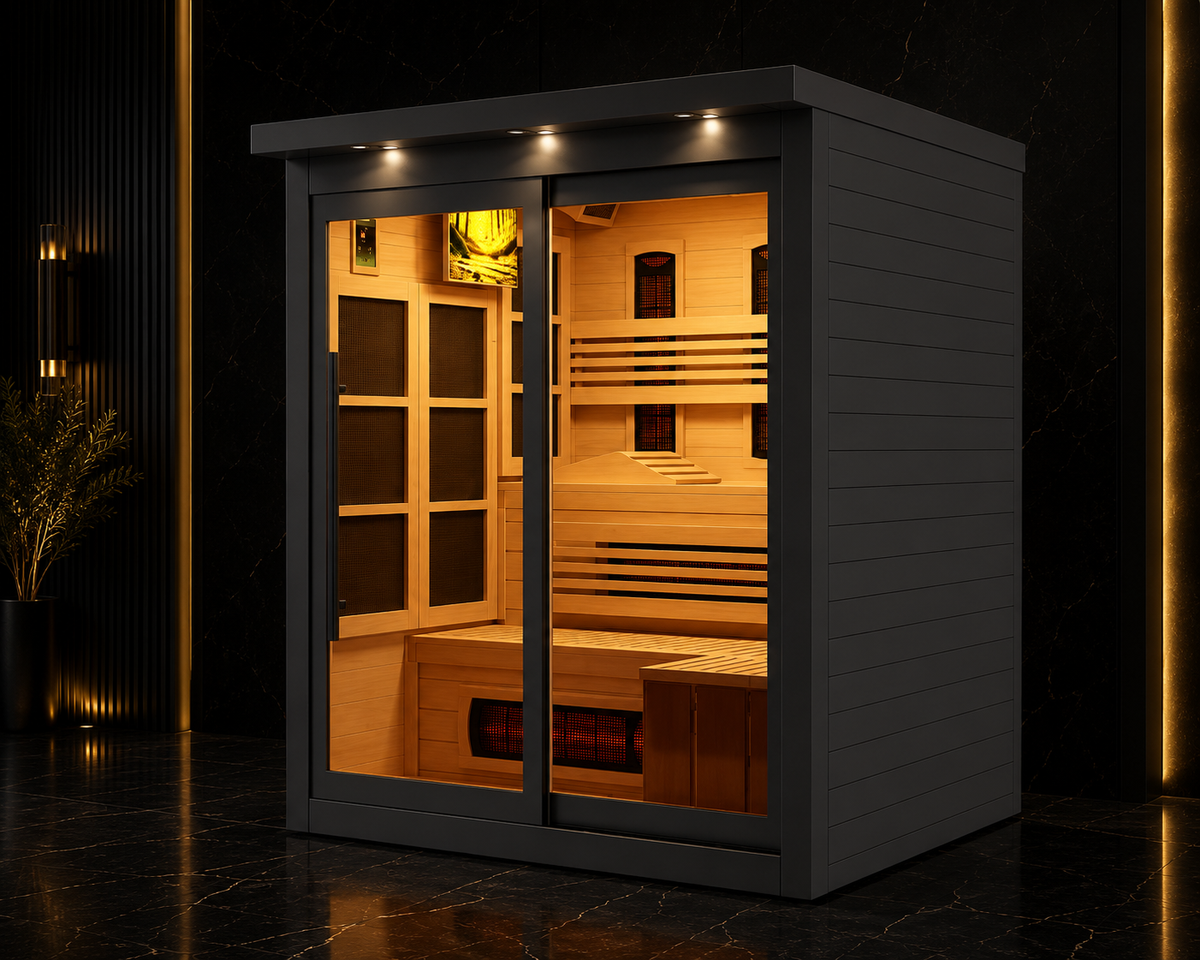 Golden Designs 6-Person Full Spectrum Infrared Sauna – Black Edition